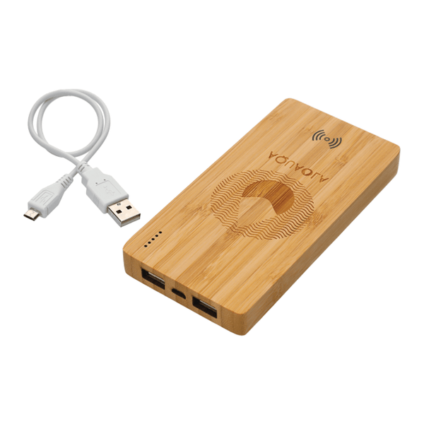 Custom Logo Bamboo Power Bank