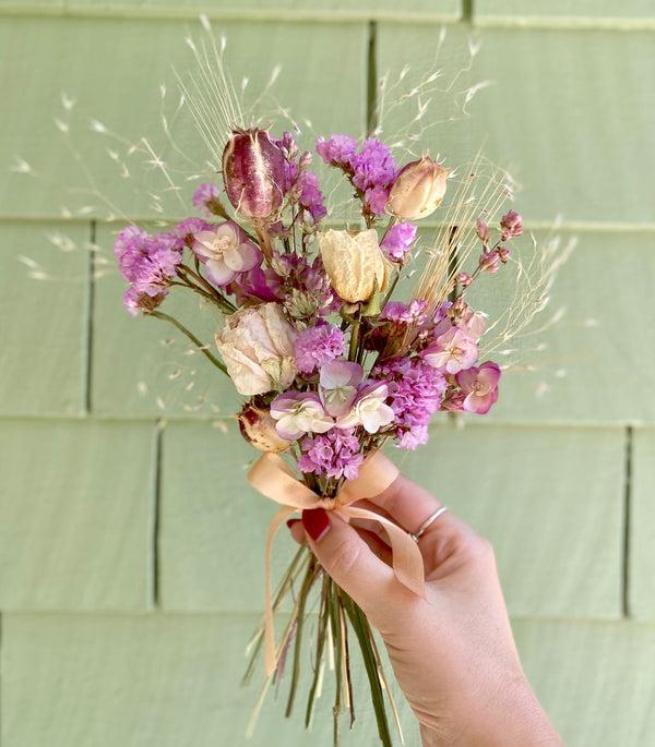 Shades of Purple Dried Floral Bouquet