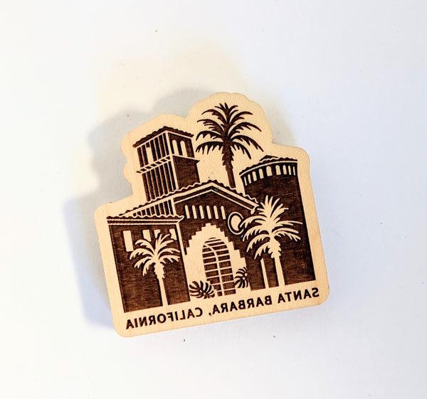 WS | Santa Barbara Courthouse Wood Magnet